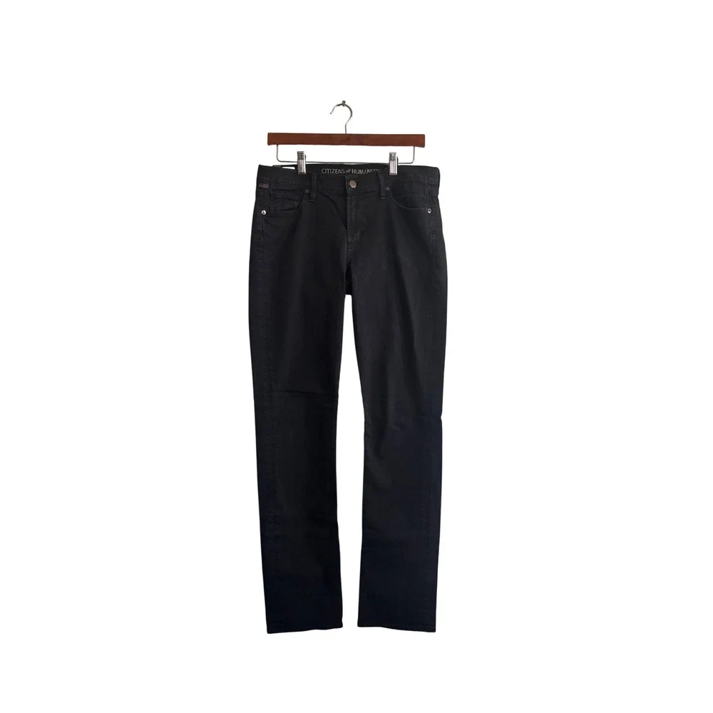 Citizens of Humanity Elson Straight Leg Black Jeans 1306-1405 Womens 30